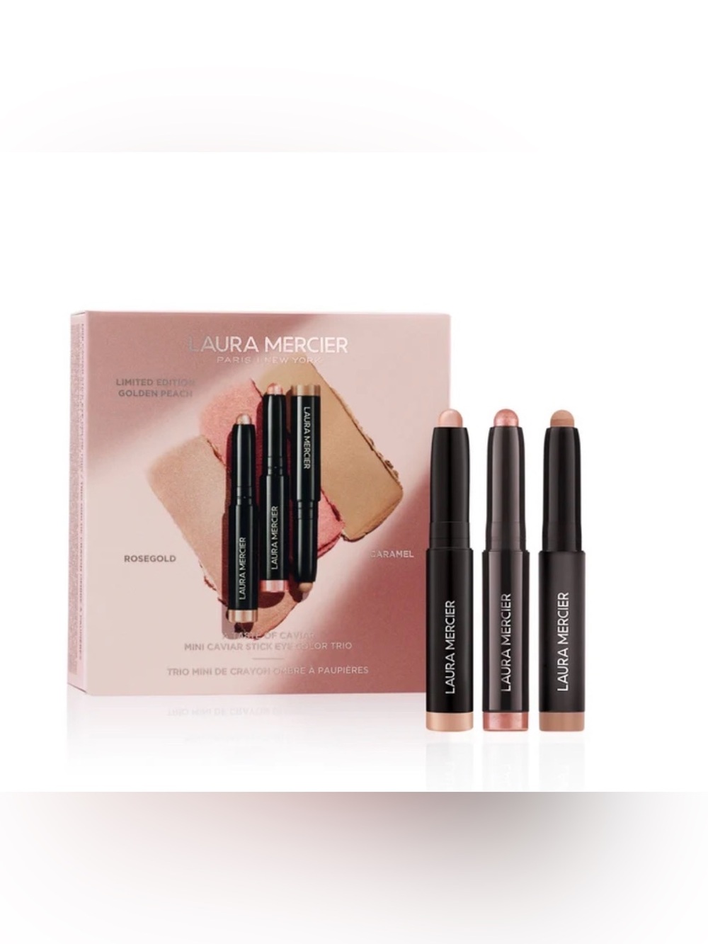 Laura Mercier Caviar Stick Trio + Real Flawless Foundation Brush NEW